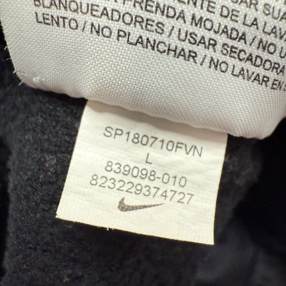 Nike Sweatpants Men L Black 29" Slim Fit Tapered Slacker KO Therma Cuffed Fleece - Picture 6 of 16